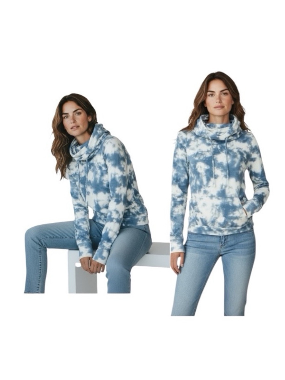 True Craft Tie-Dye Mask Blue Hoodie